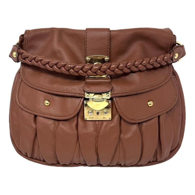Coffer leather handbag