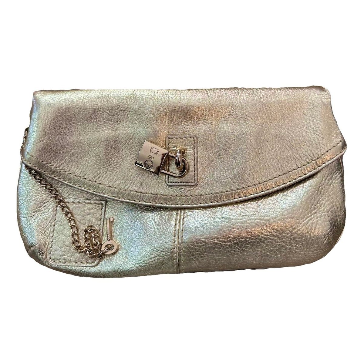 Leather clutch bag