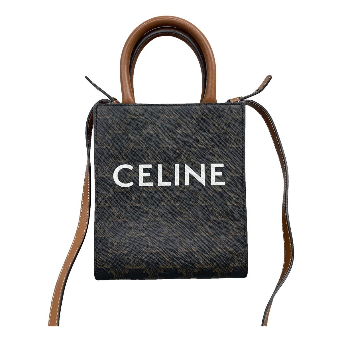 Cabas Vertical leather handbag