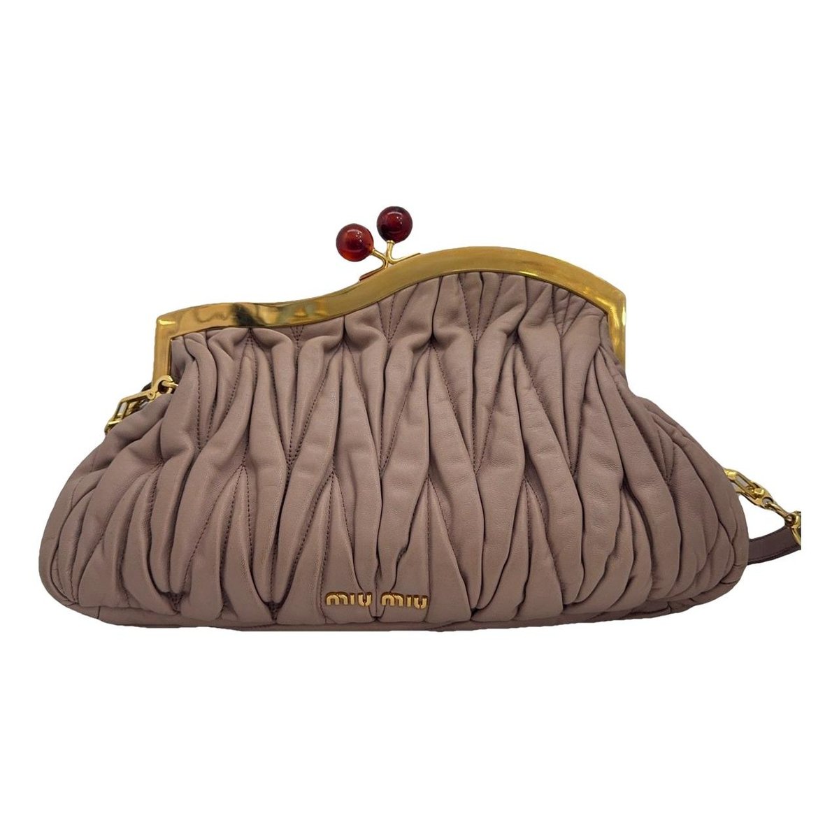 Miu Belle leather handbag