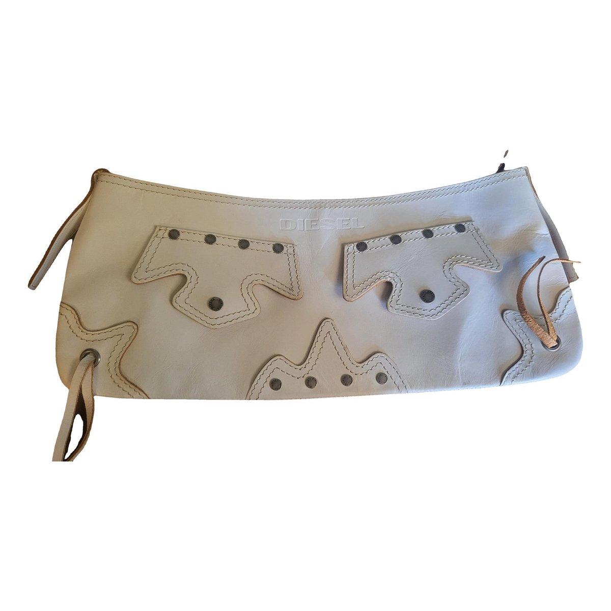 Leather clutch bag
