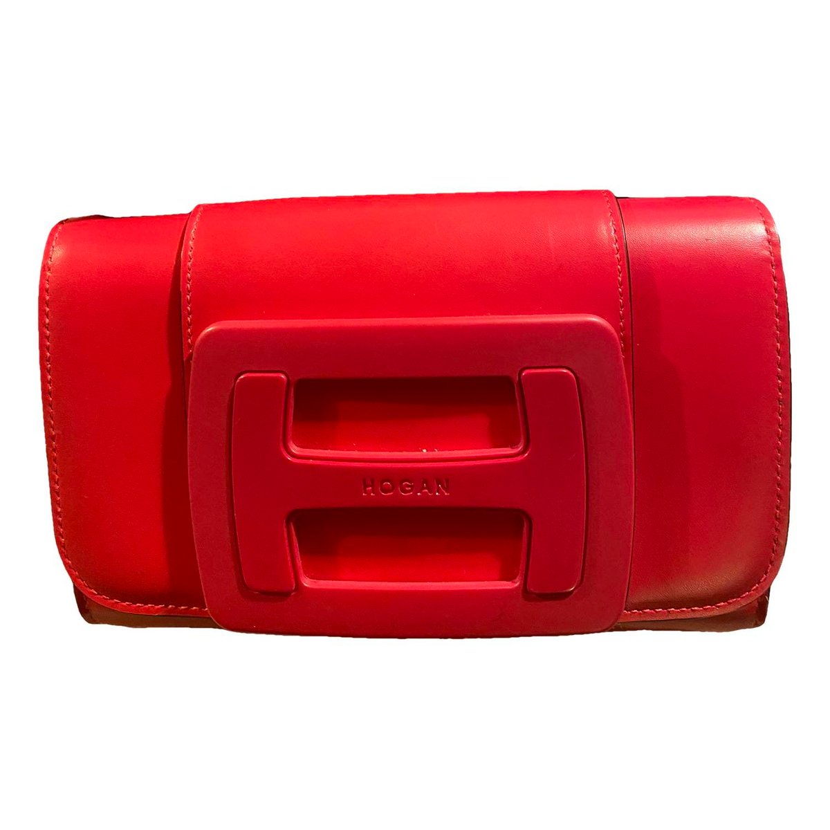 Leather clutch bag
