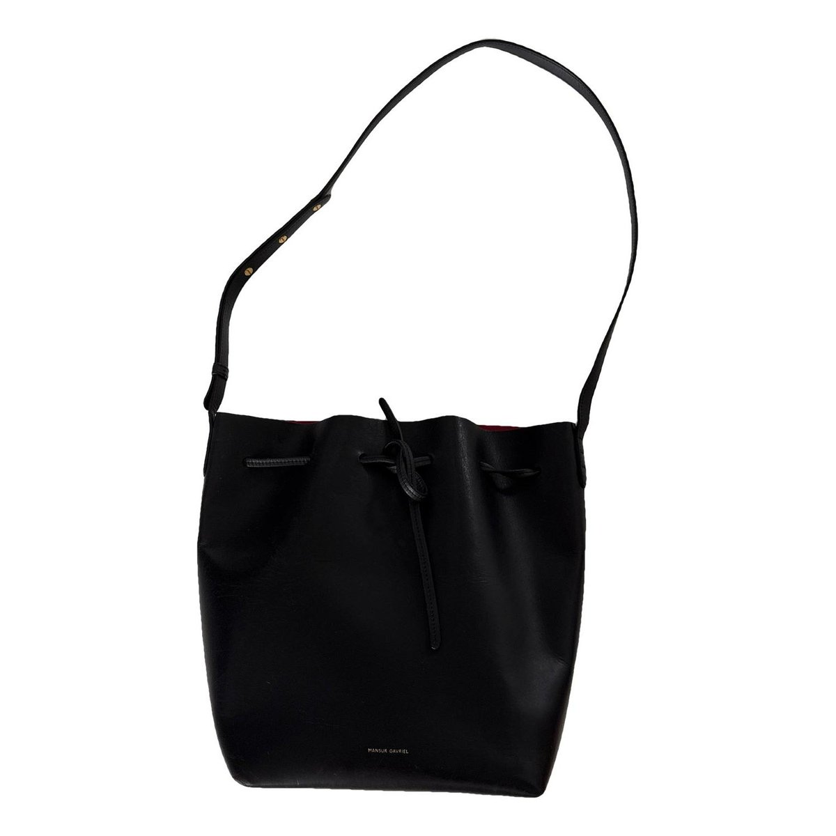 Bucket vegan leather handbag