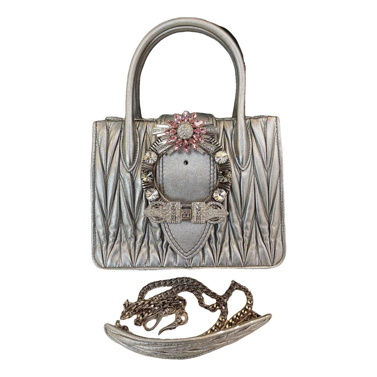 Miu Lady leather handbag
