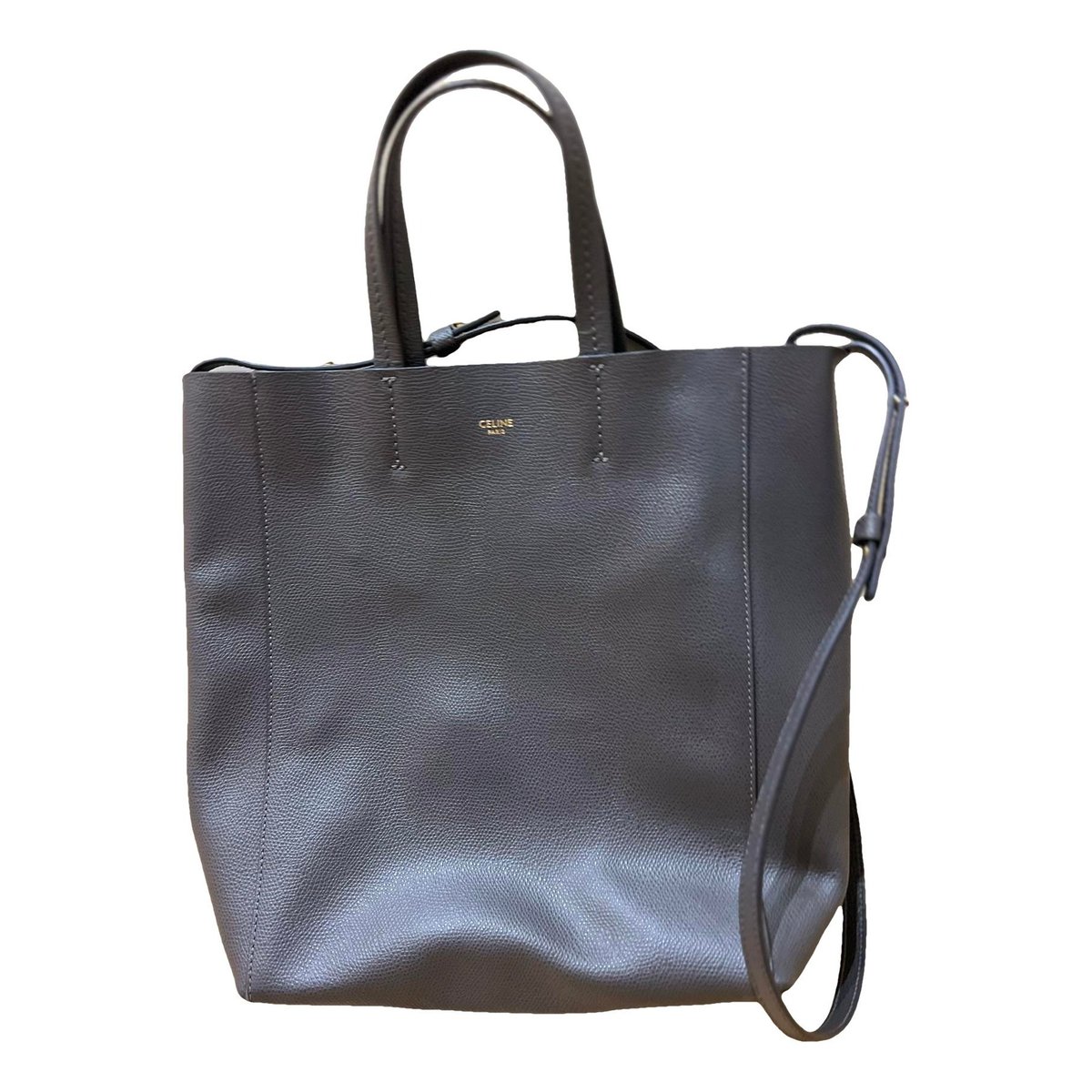 Cabas Vertical leather tote