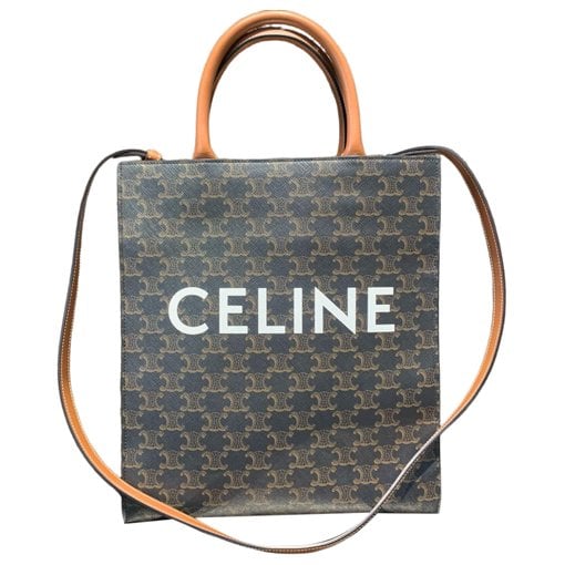Cabas Vertical leather handbag