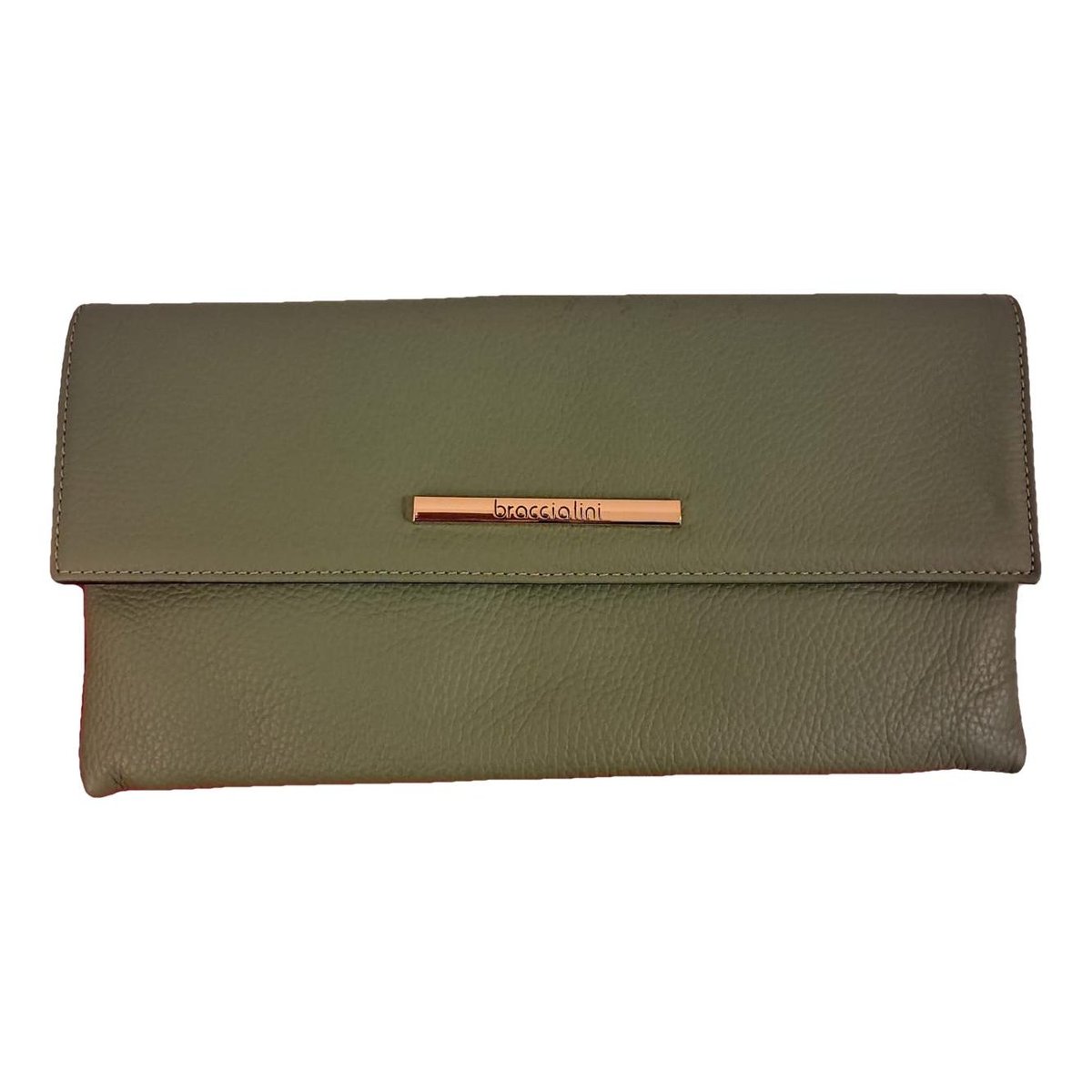 Leather clutch bag