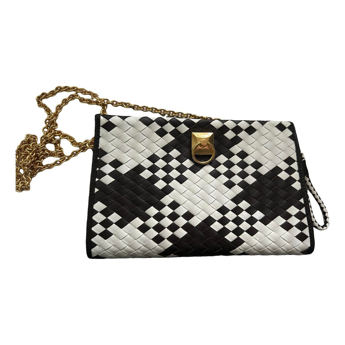 Leather clutch bag