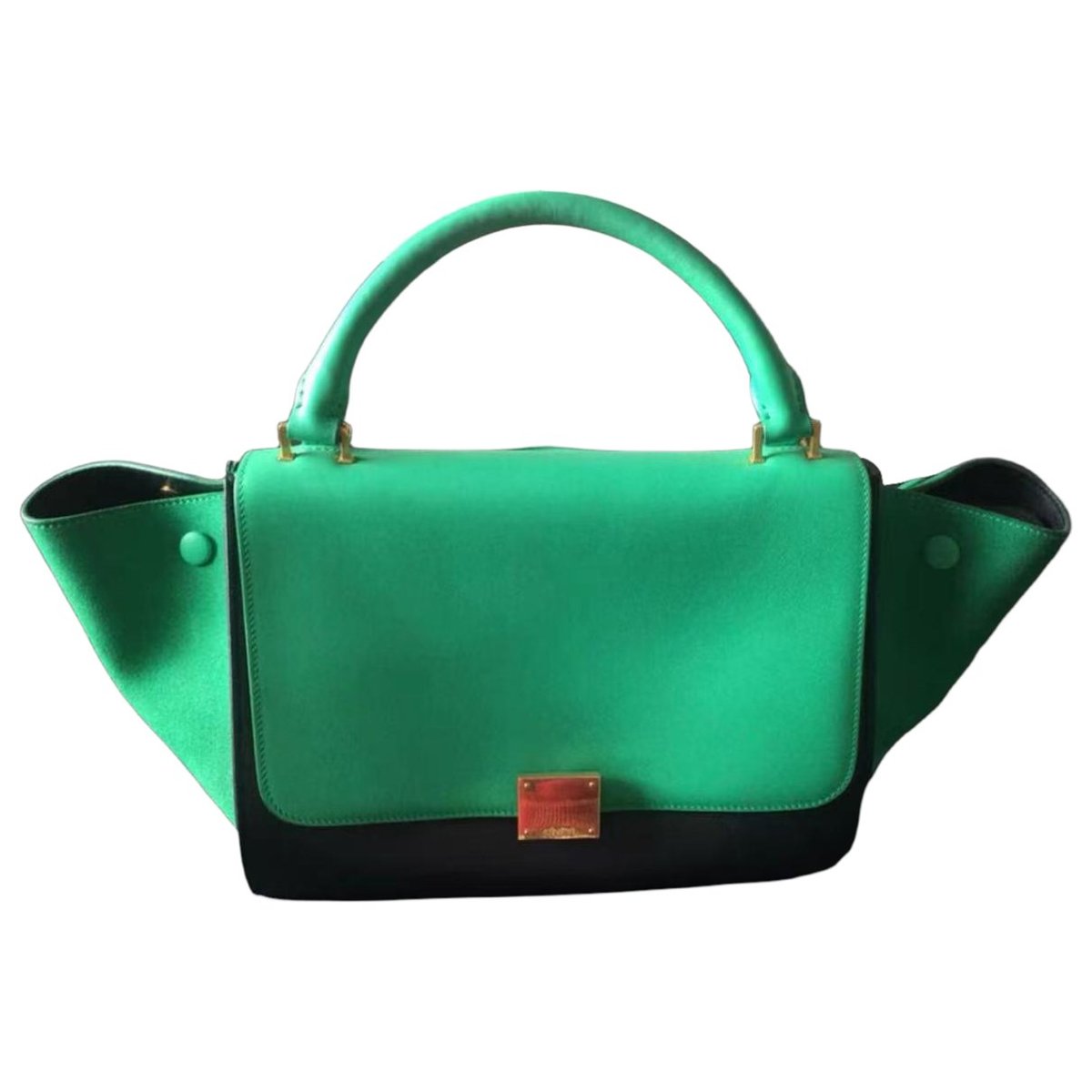 Trapèze leather tote