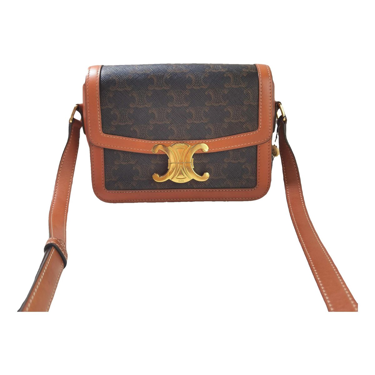 Triomphe leather handbag
