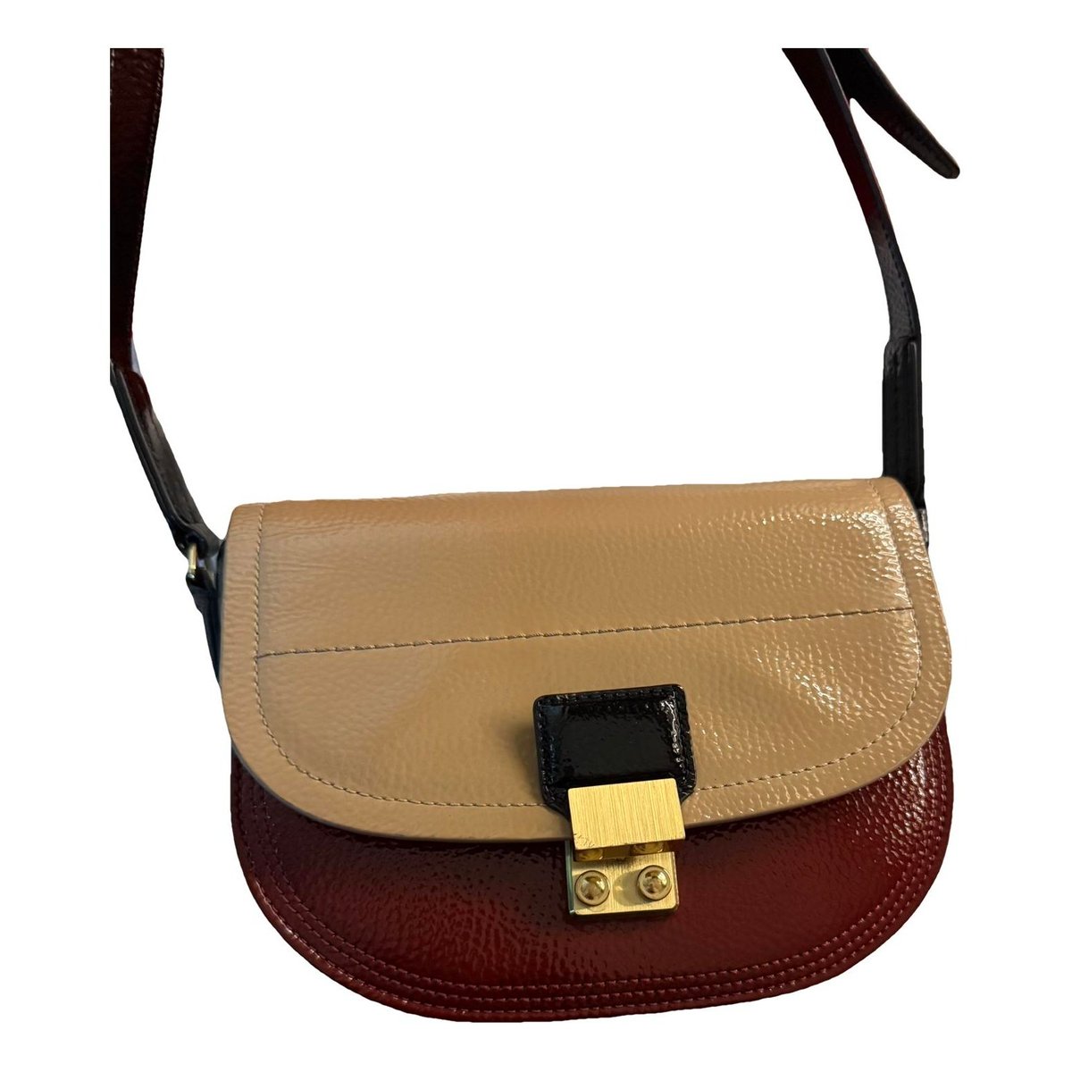 Patent leather crossbody bag