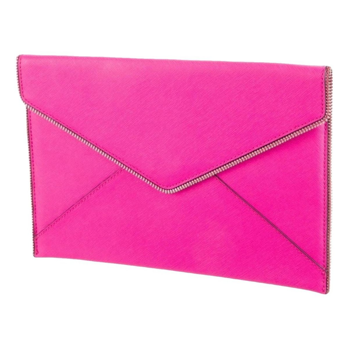 Leather clutch bag