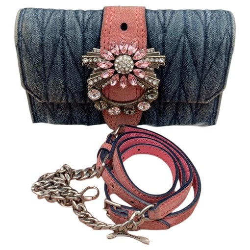 Miu Lady leather handbag