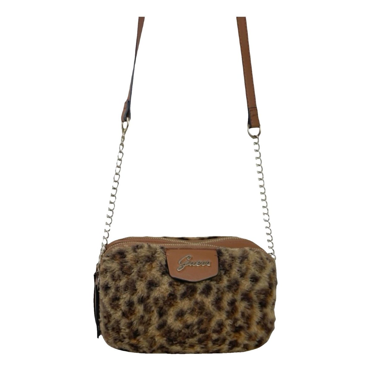 Faux fur crossbody bag