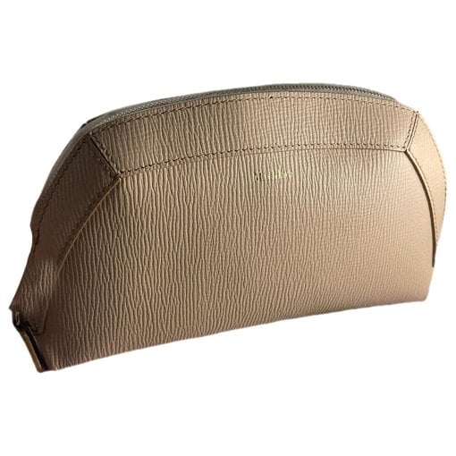 Leather clutch bag