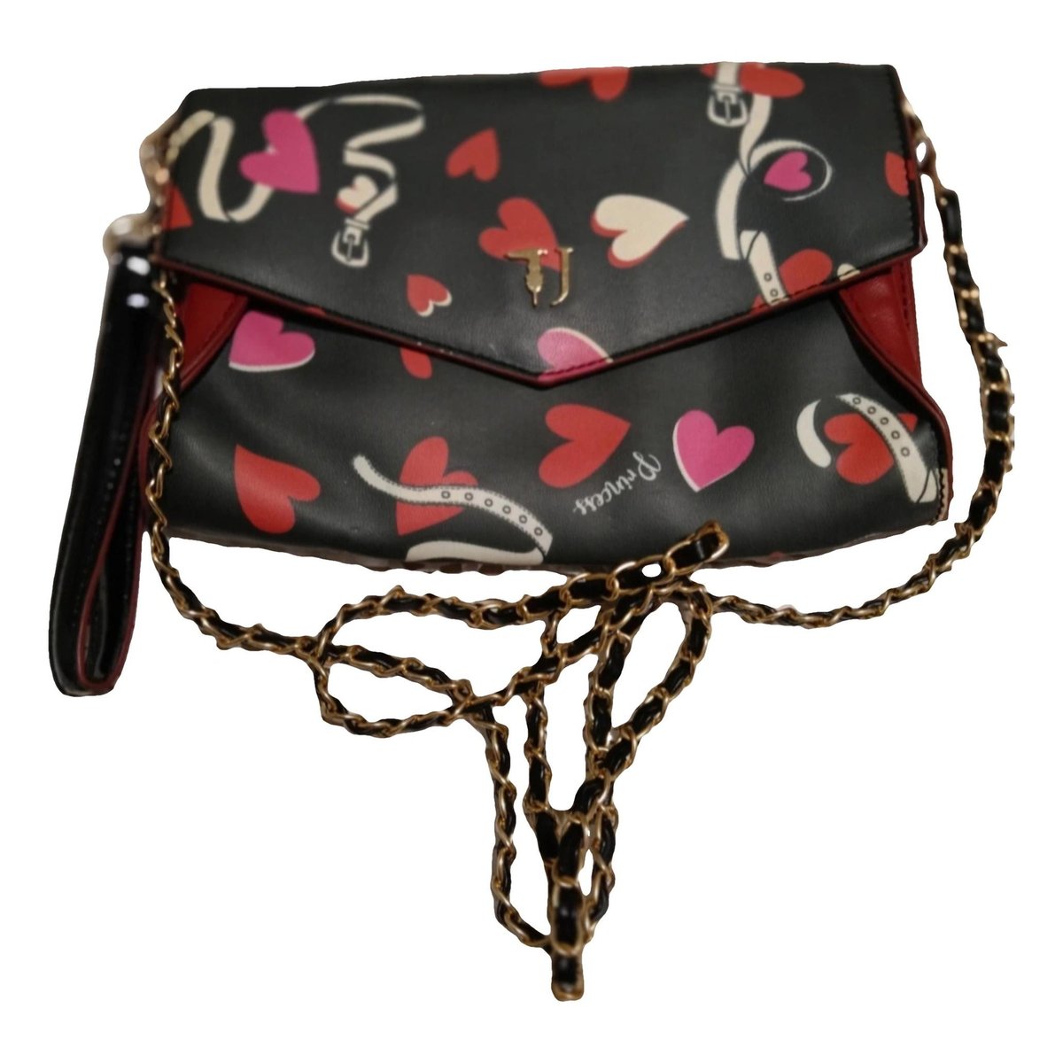Leather clutch bag