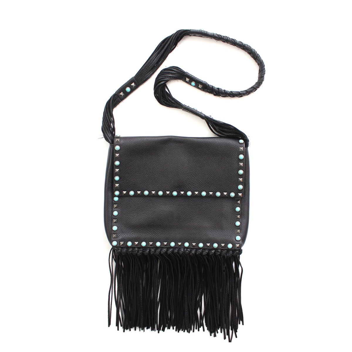Rockstud leather handbag