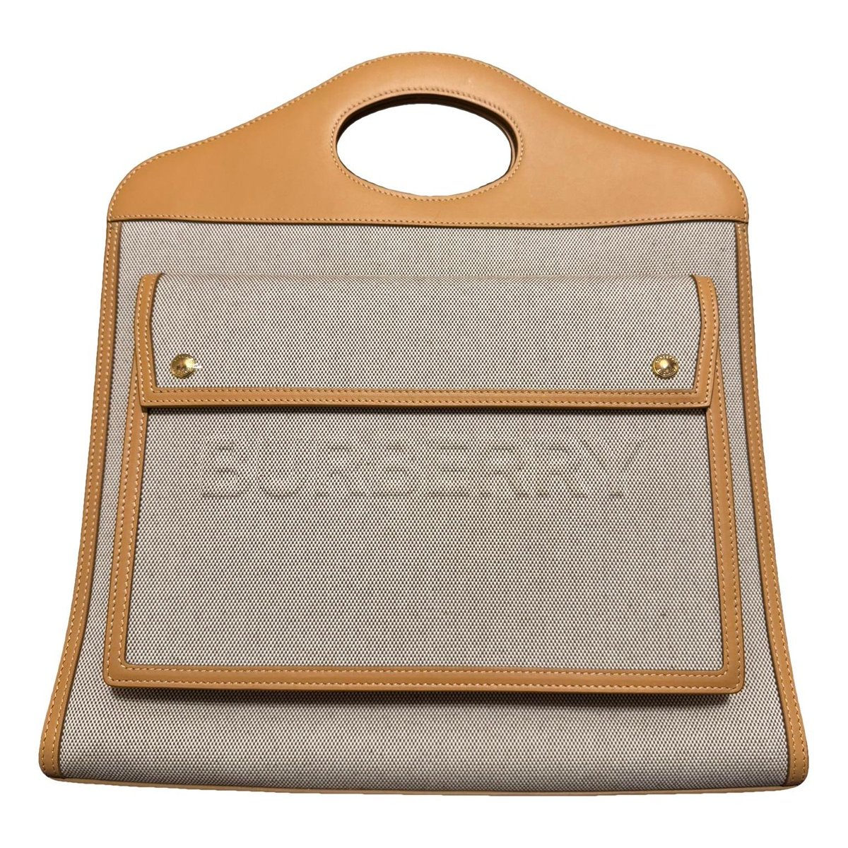 Pocket leather handbag