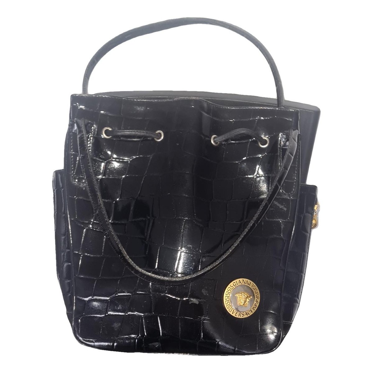 Patent leather handbag