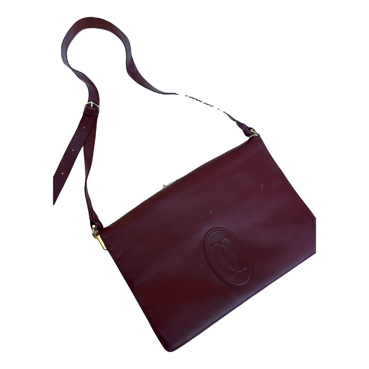 C leather clutch bag
