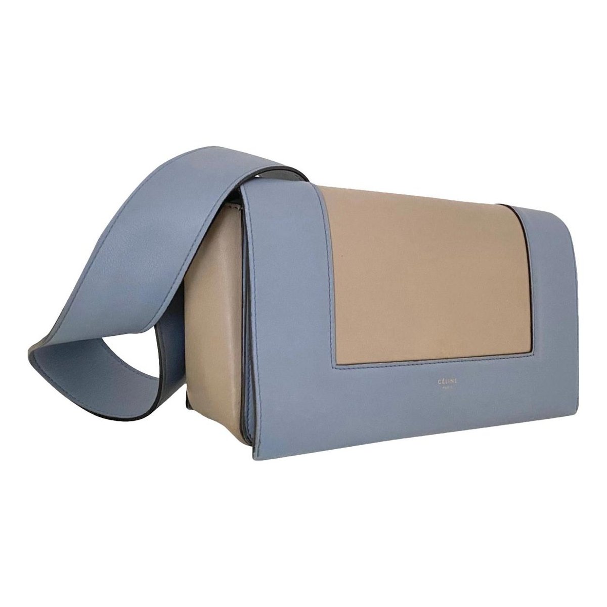 Frame leather handbag