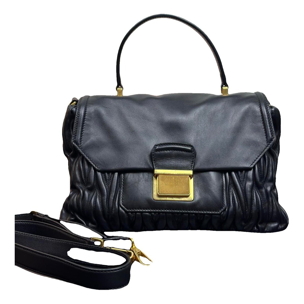 Madras leather handbag