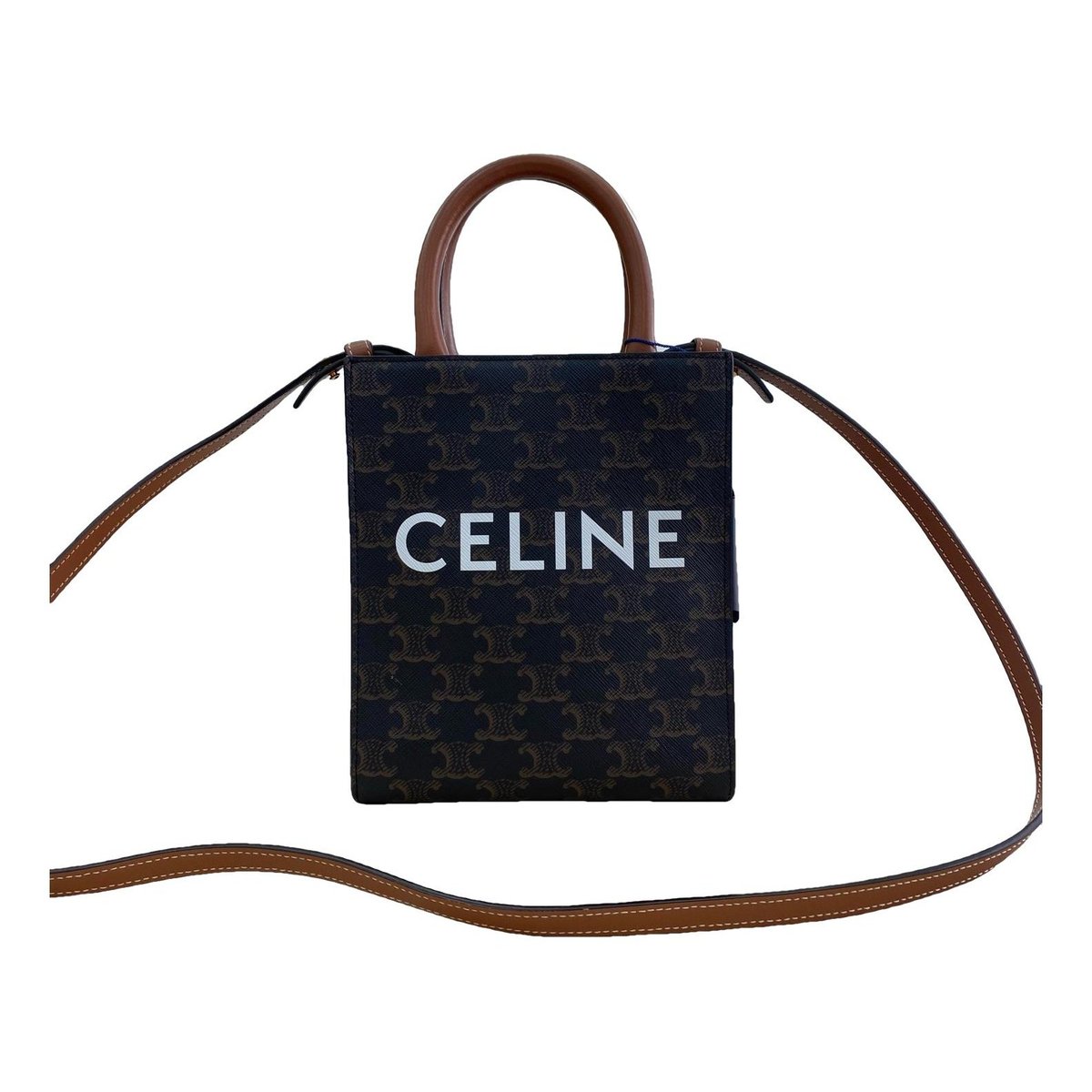 Cabas Vertical leather handbag