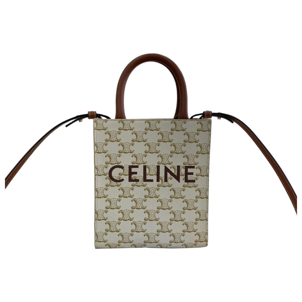 Cabas Vertical leather handbag