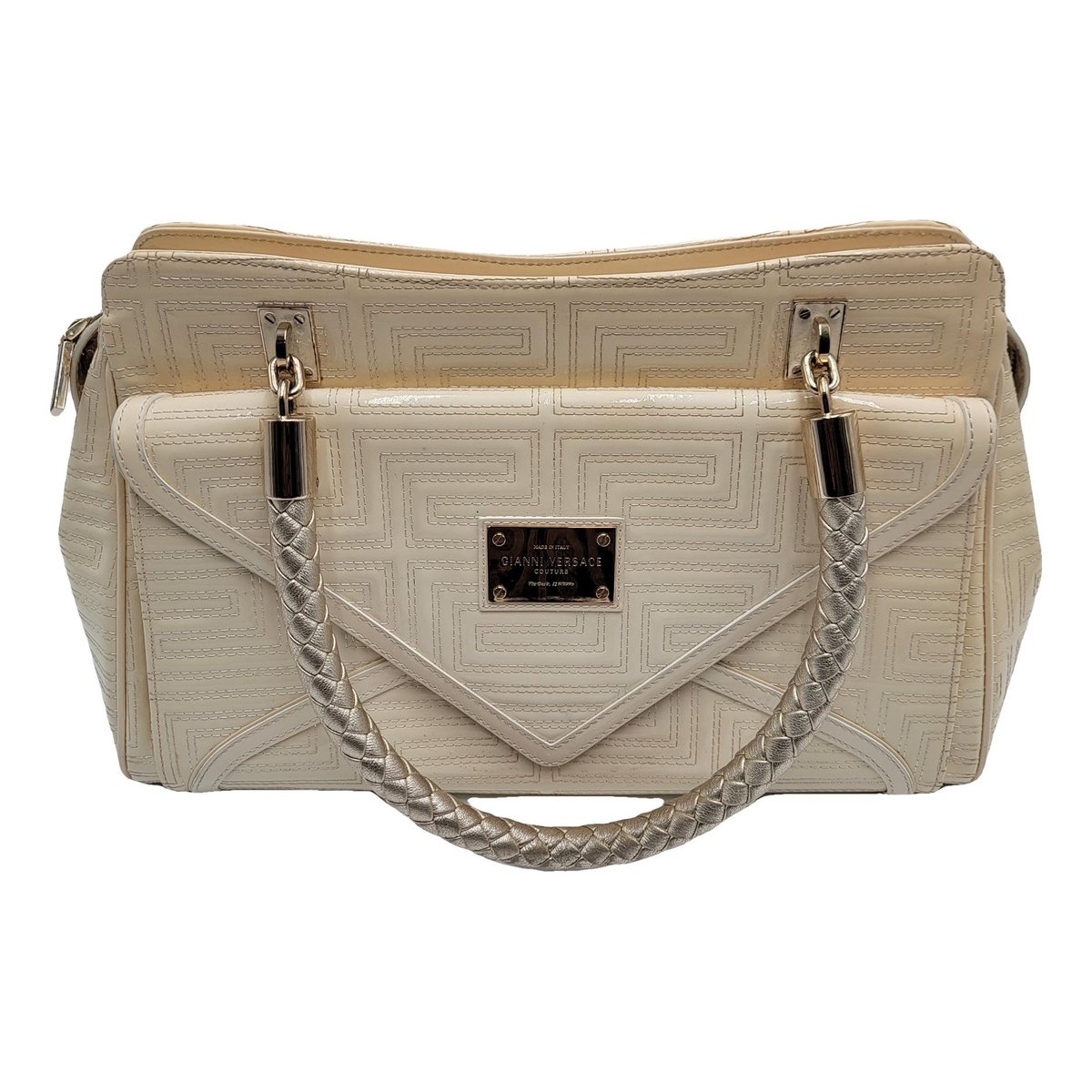Patent leather handbag
