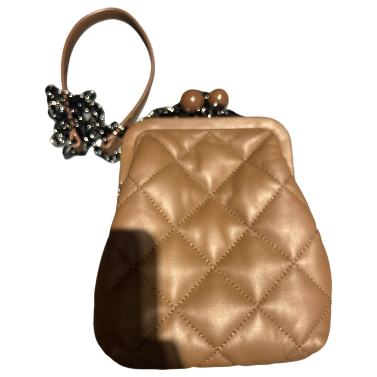 Leather clutch bag