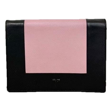 Frame leather handbag