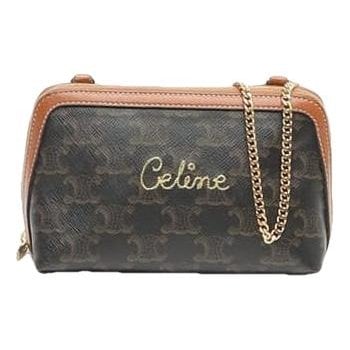 Triomphe chain cloth crossbody bag