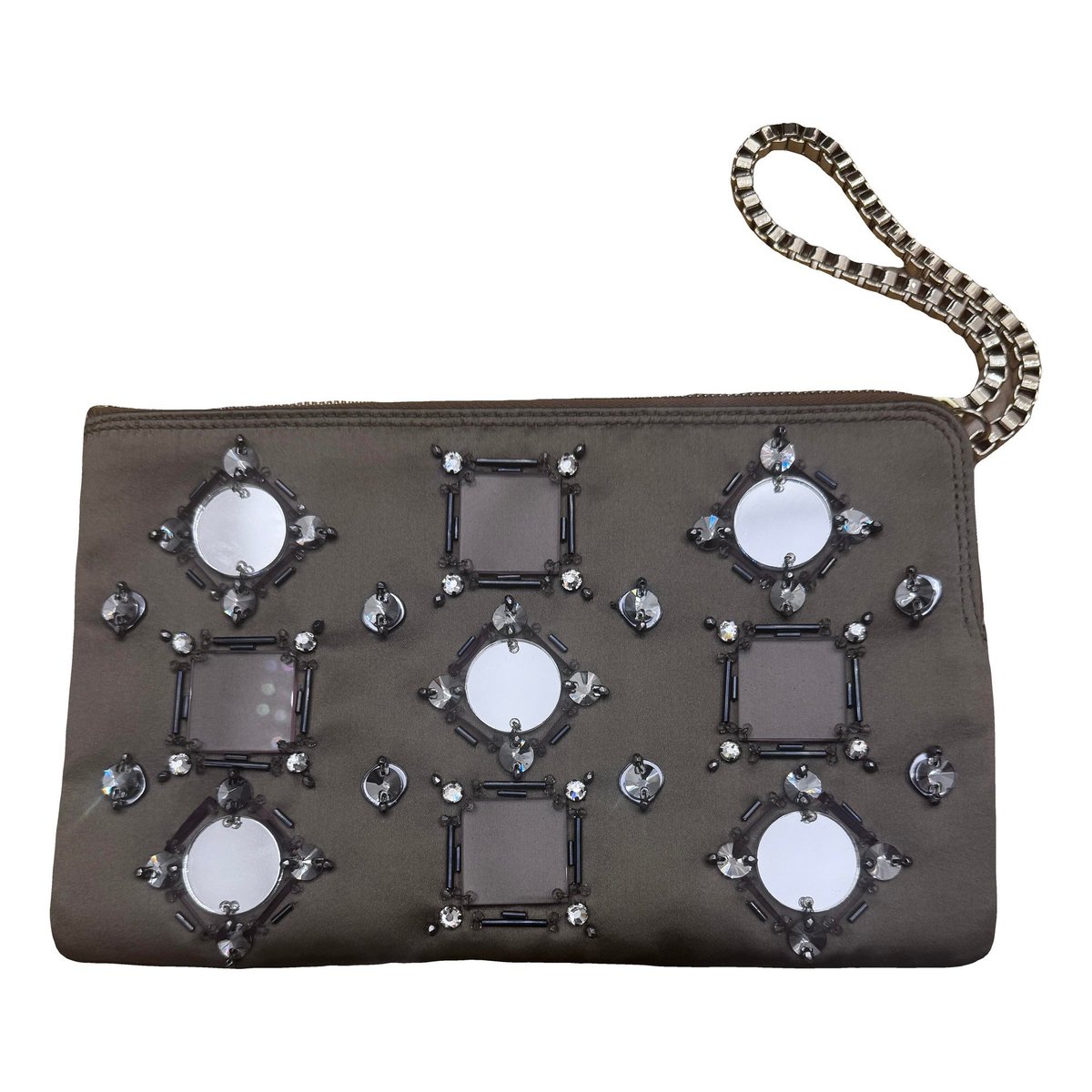 Leather clutch bag