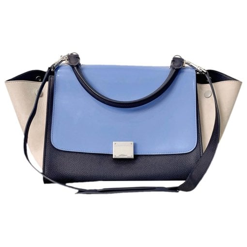 Trapèze leather handbag