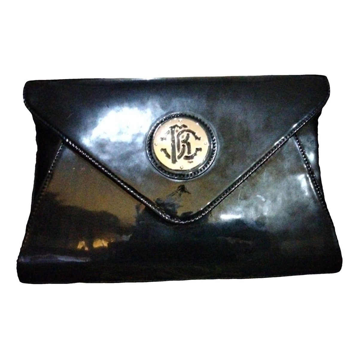 Leather clutch bag