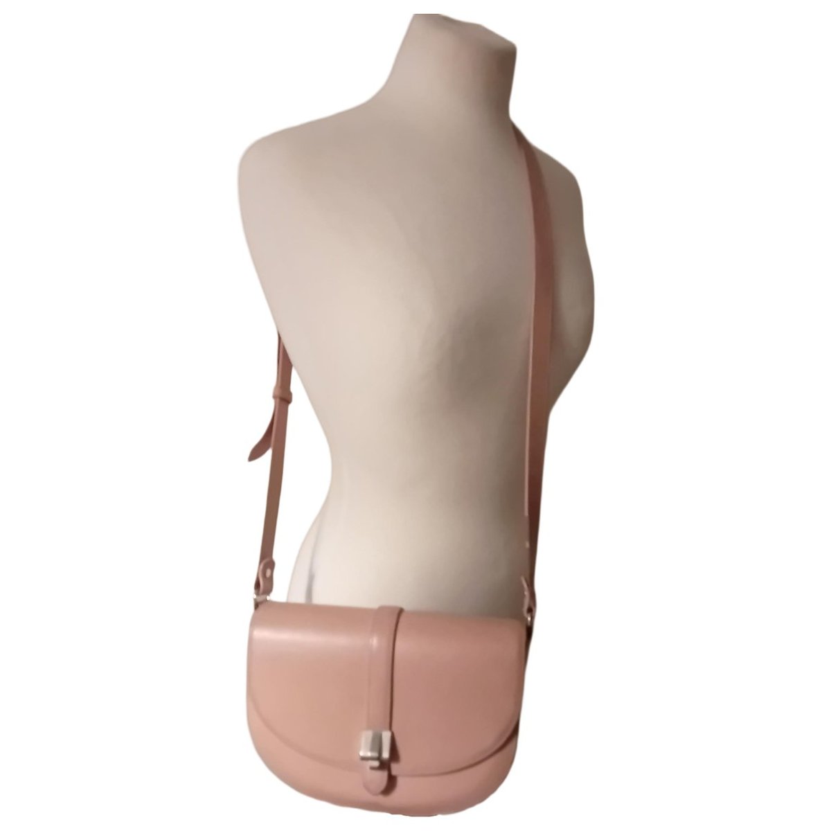 Demi-lune leather crossbody bag