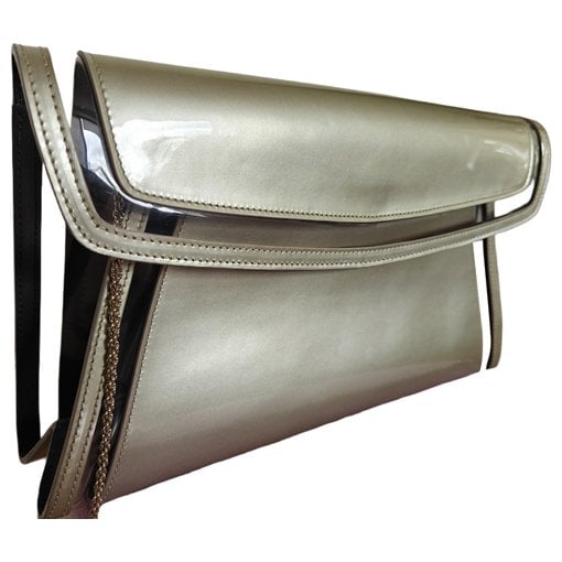 Leather clutch bag