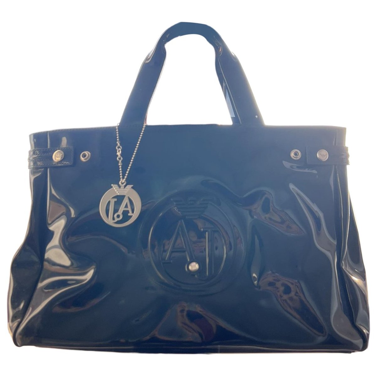 Patent leather handbag