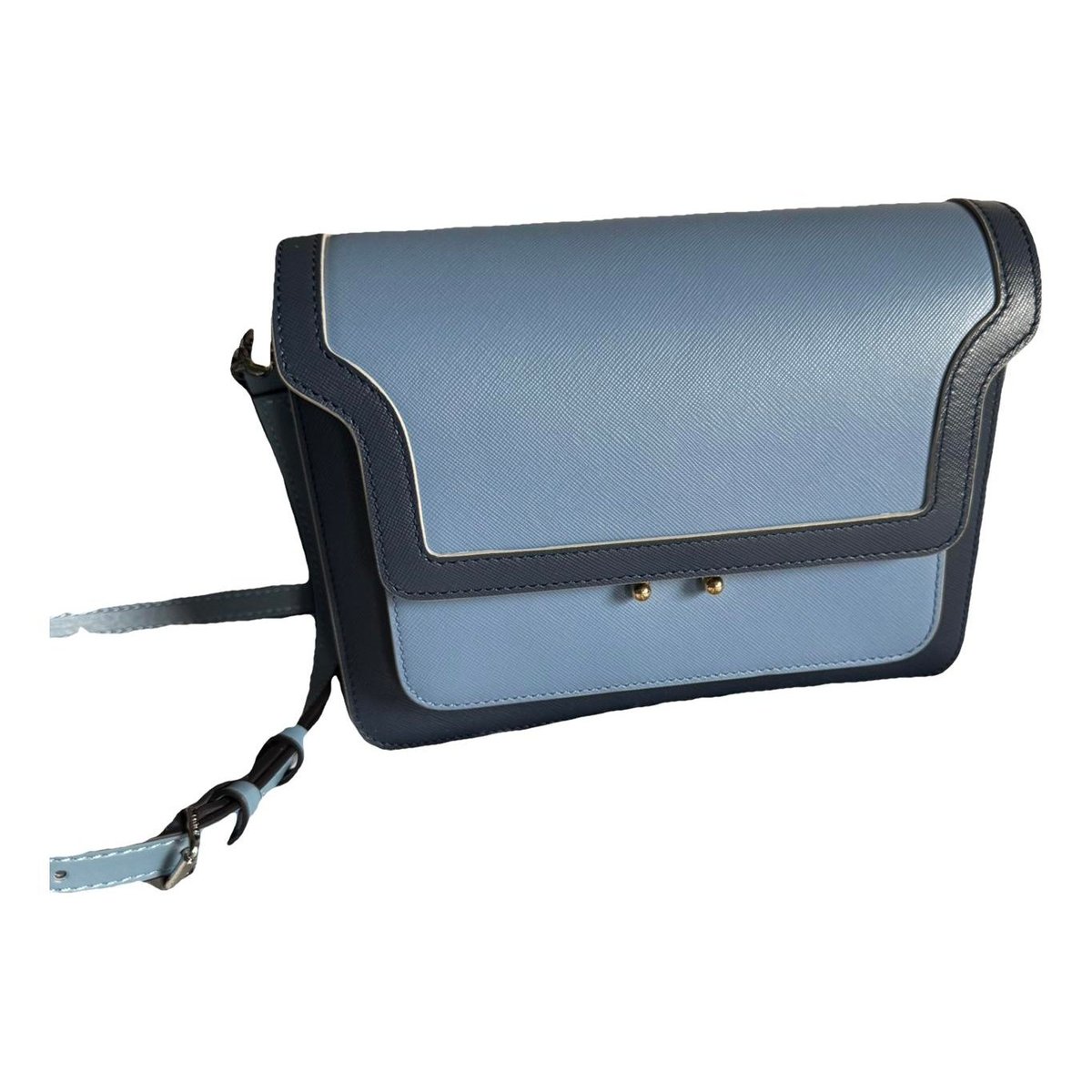 Trunk leather crossbody bag