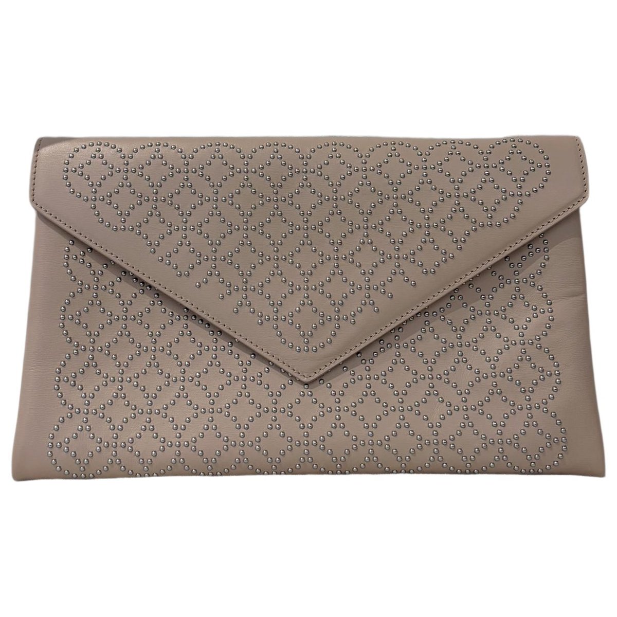 Leather clutch bag