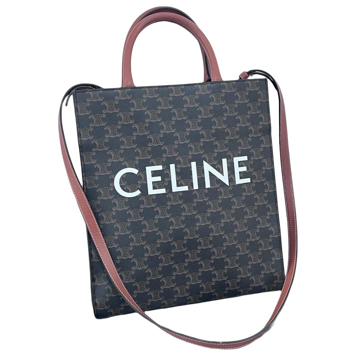 Cabas Vertical leather crossbody bag