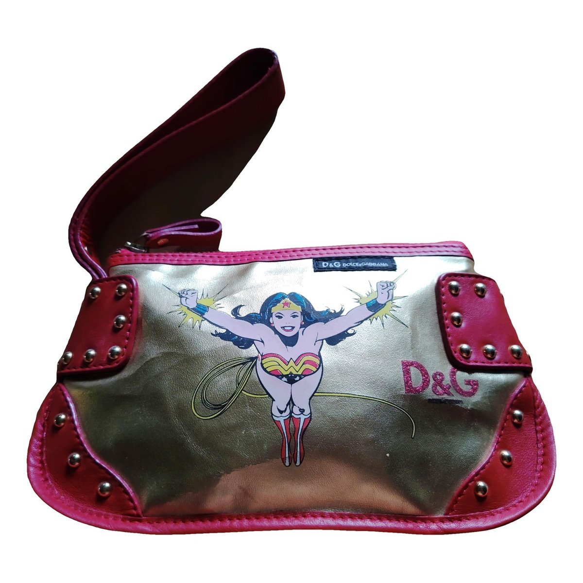Leather clutch bag