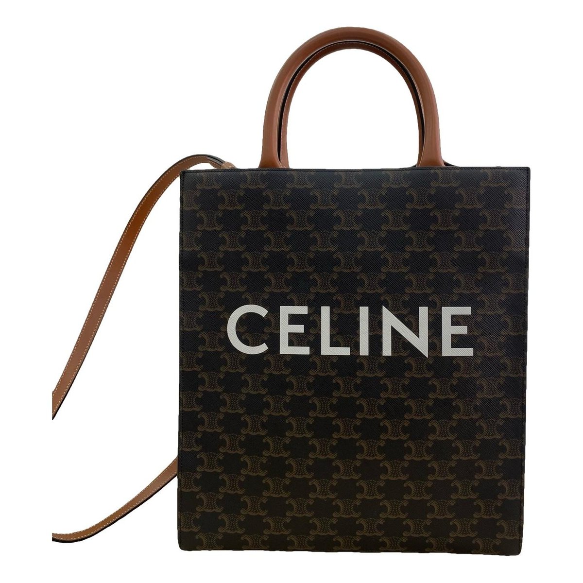 Cabas Vertical leather handbag
