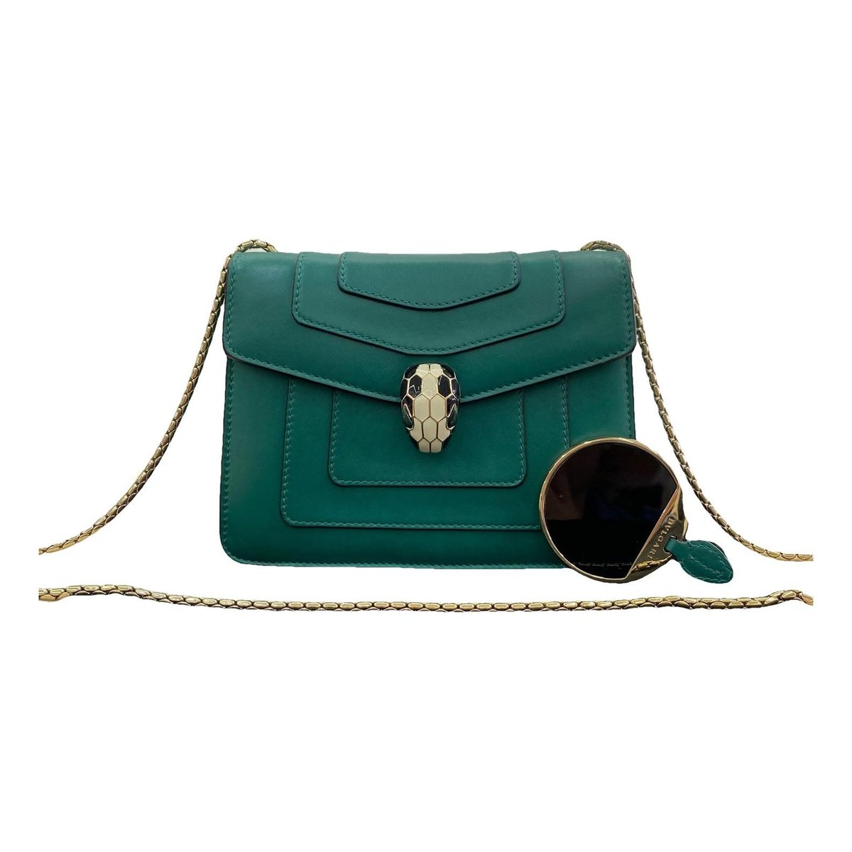 Serpenti leather handbag