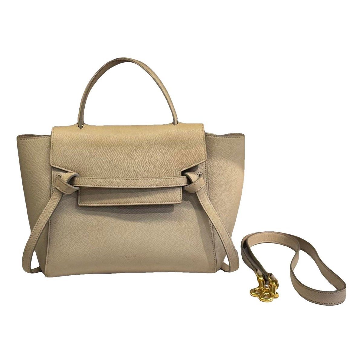Belt leather handbag