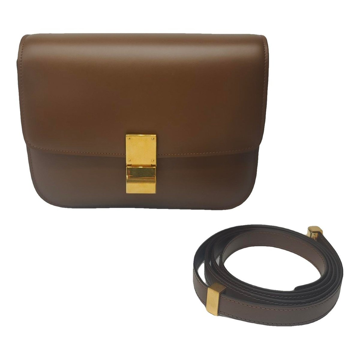 Classic leather crossbody bag