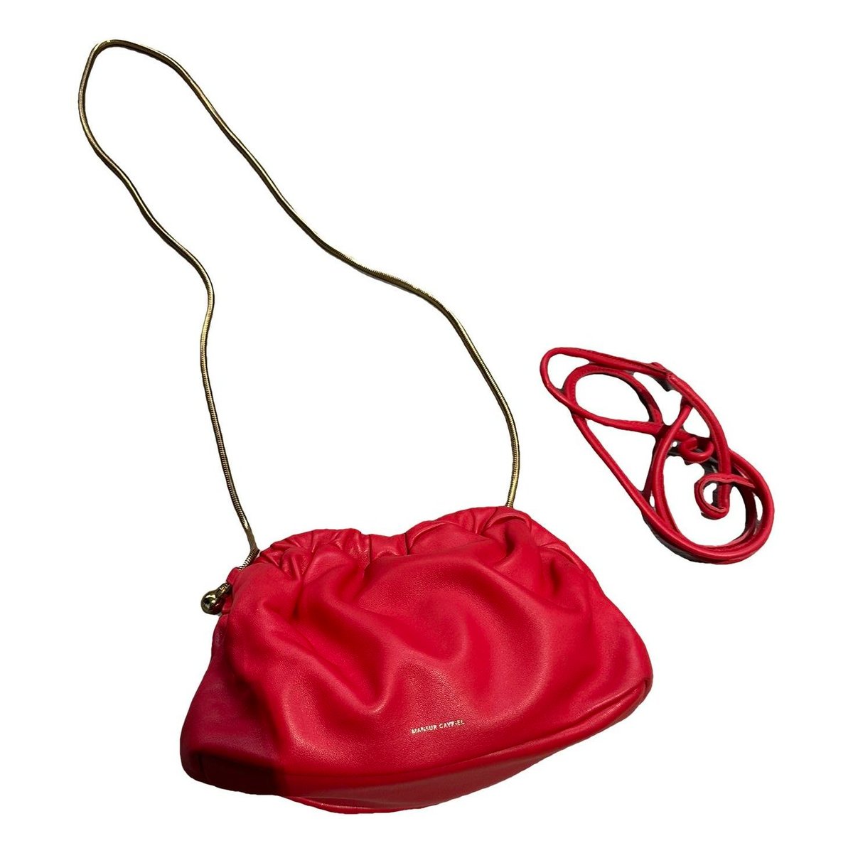 Cloud leather clutch bag