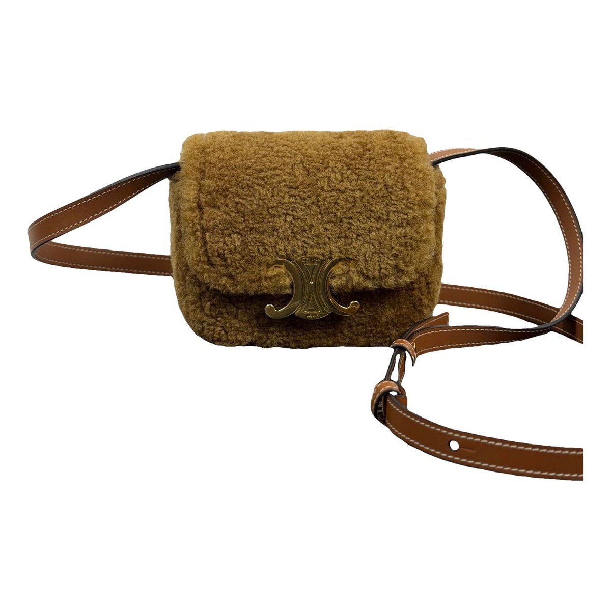 Triomphe wool crossbody bag
