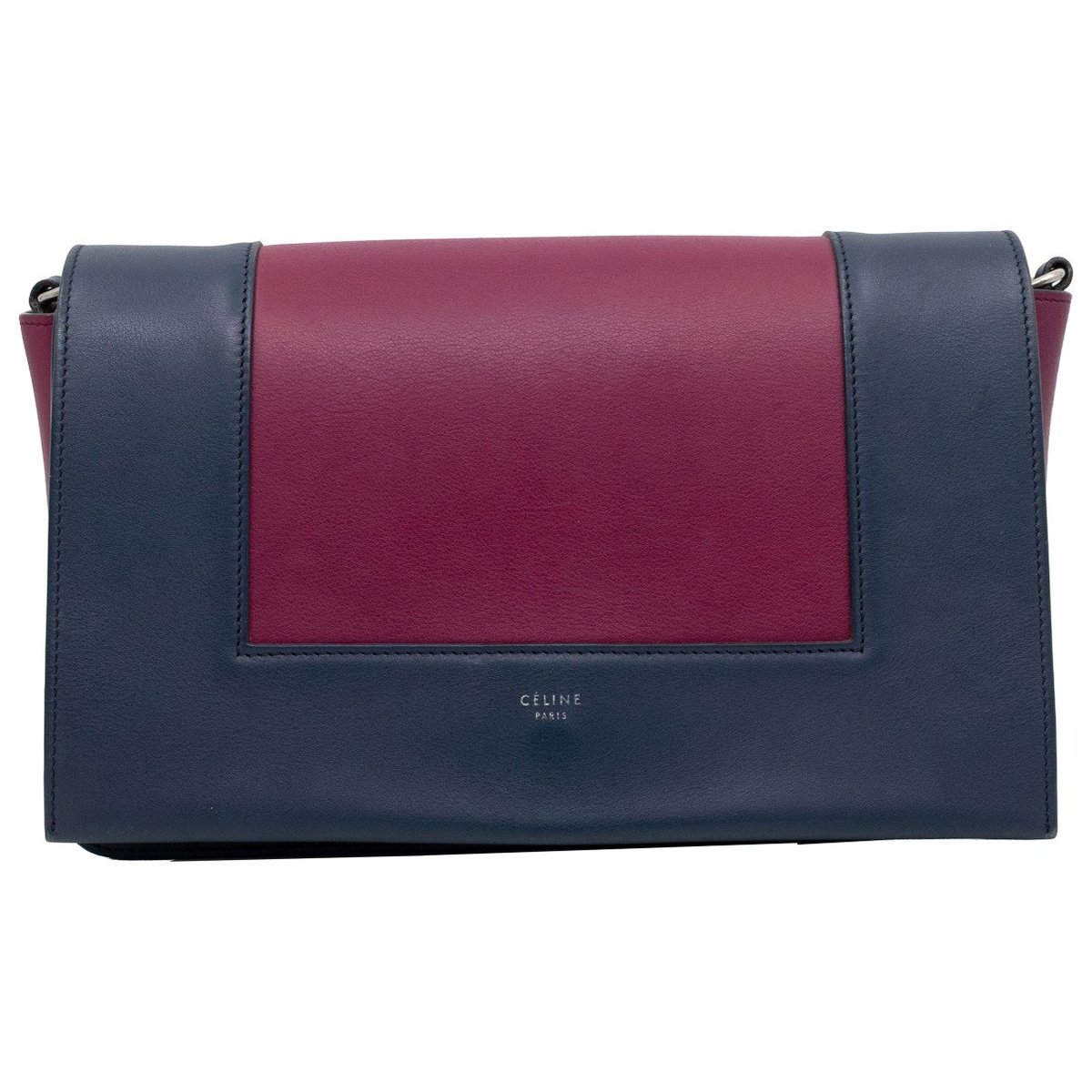 Frame leather handbag