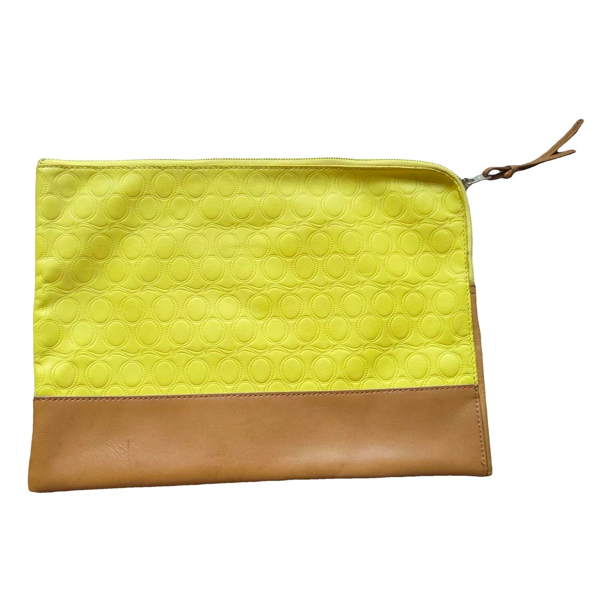 Leather clutch bag